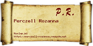 Perczell Rozanna névjegykártya